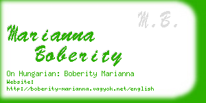 marianna boberity business card